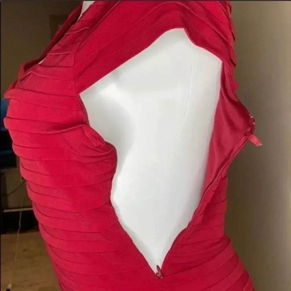 Monsoon wine red dress